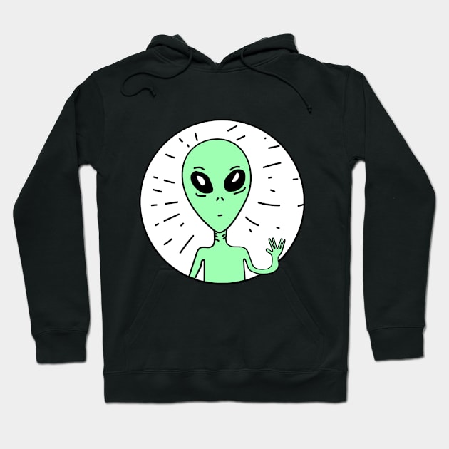 Weird Alien Hoodie by Mad Art